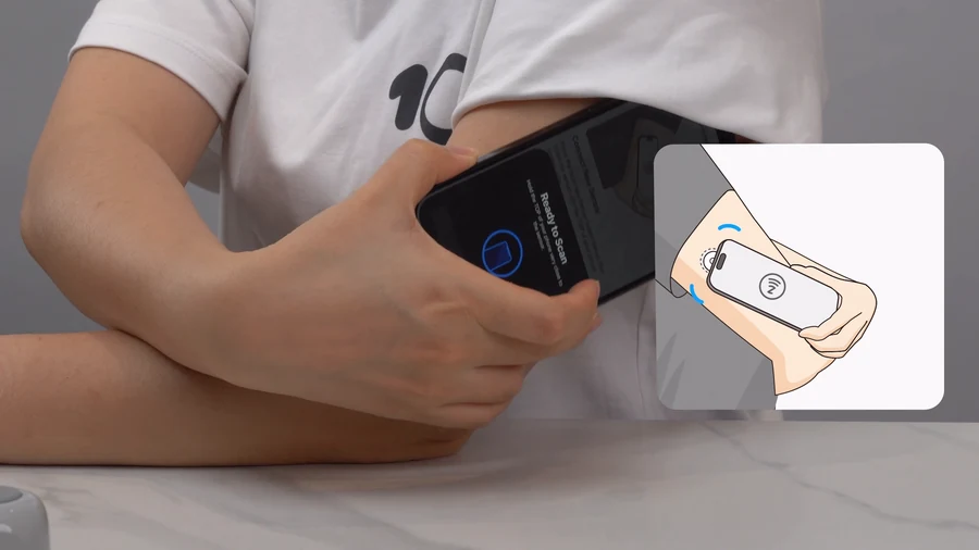 Povezivanje senzora s telefonom NFC dodirom